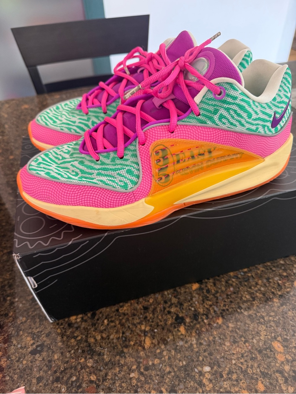 KD16ASW Kevin Durant Nike Stadium Green/Hyper Violet Sz Mens 11.5 - Picture 11 of 11